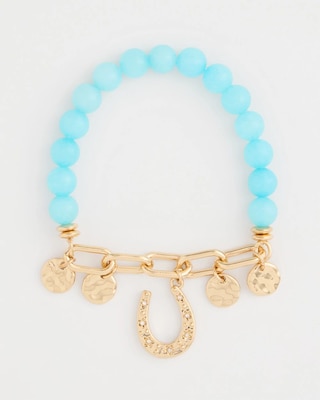 アクセサリー CTHY CHARM CHAIN BRACELET Jade Stone Link Charm Bracelet | Chico's